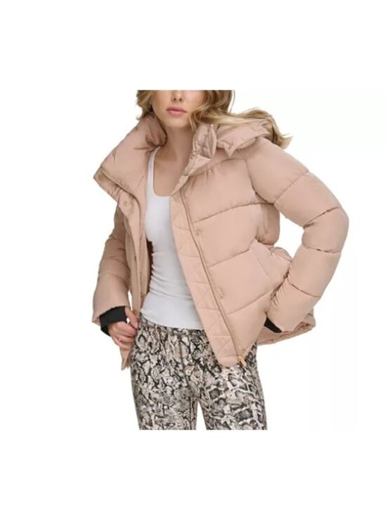 DKNY Jackets & Blazers - DKNY Sport Womens Performance Lightweight Full Zipper Puffer Jacket - Praline -